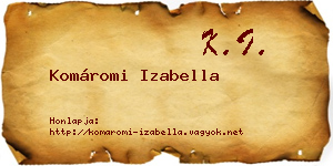Komáromi Izabella névjegykártya